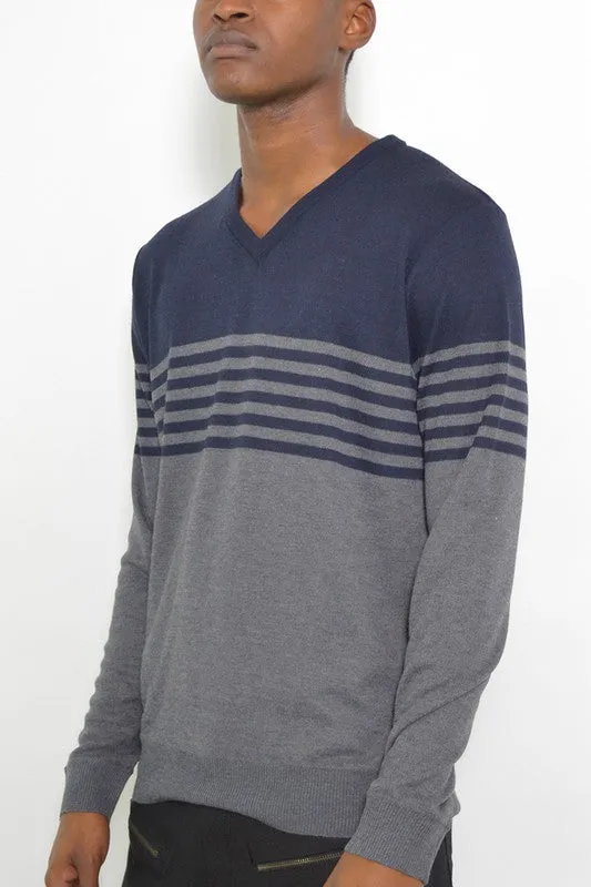 TEEK - Mens Knit VNeck Pullover Sweater