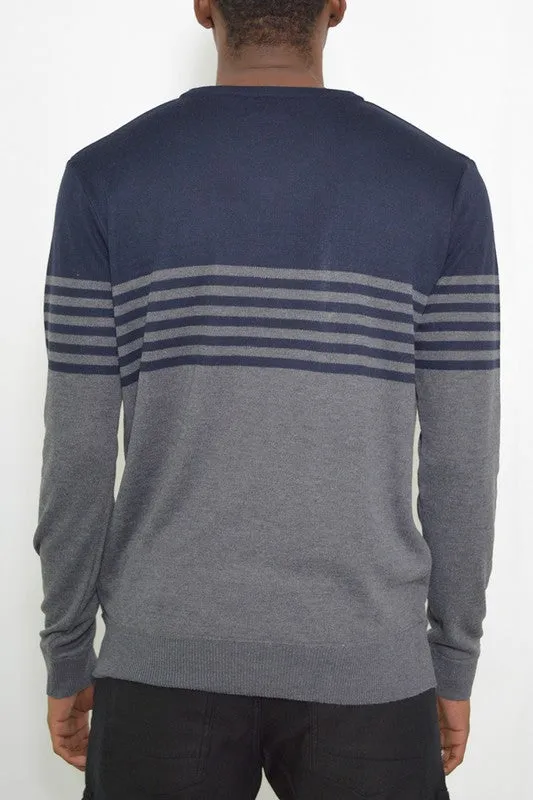 TEEK - Mens Knit VNeck Pullover Sweater