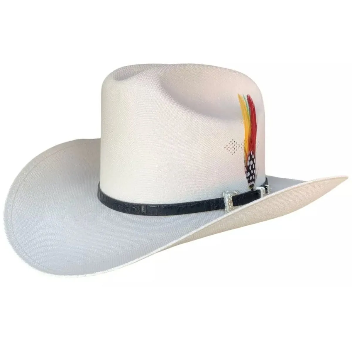 Tombstone 1,000X Cowboy El Inombrable Shape Hat with Feathers