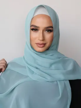 TURQUOISE CHIFFON SHAWL