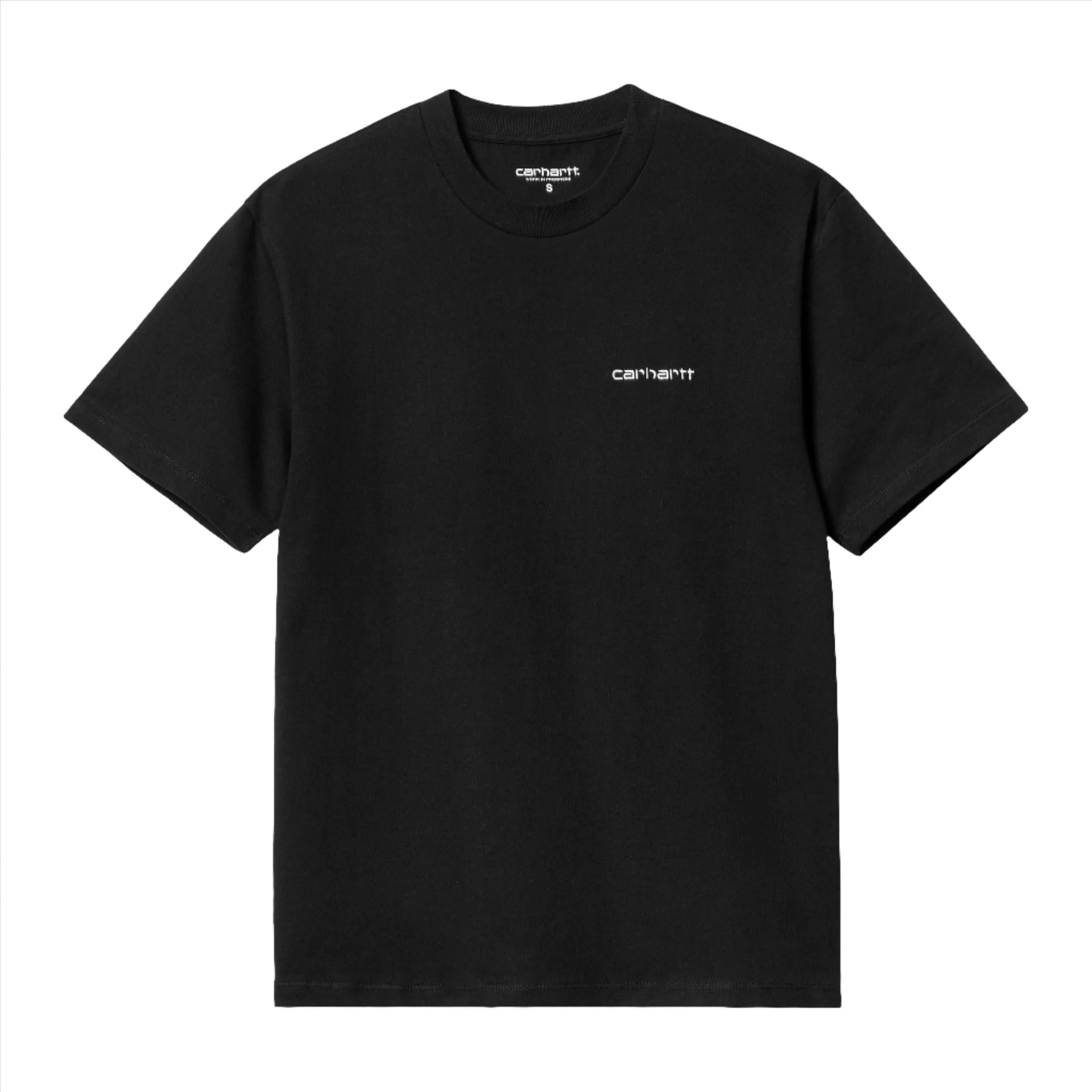 W' S/S SCRIPT EMBROIDERY T-SHIRT / CARHARTT WIP / BLACK