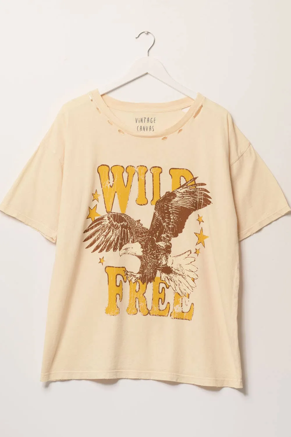 Wild Free Eagle Distressed Graphic Tee