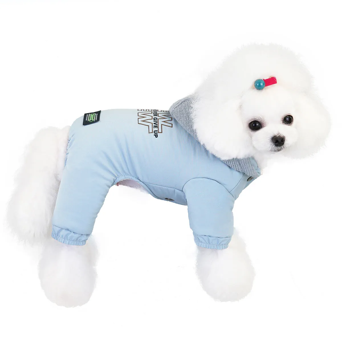 Windproof hooded winter pet clothing