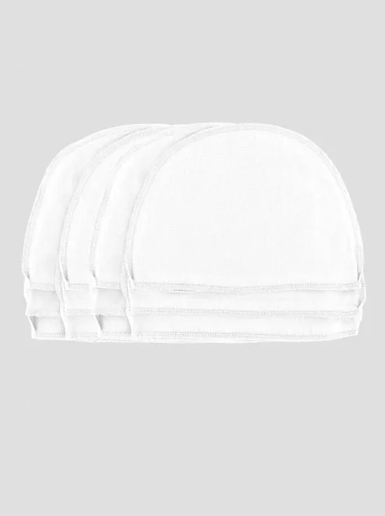 WL-WHITE12#Cotton Wig Liner in White 12 pc Pack