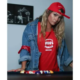 Women "Professional Vibes Dealer" T-Shirt - Red