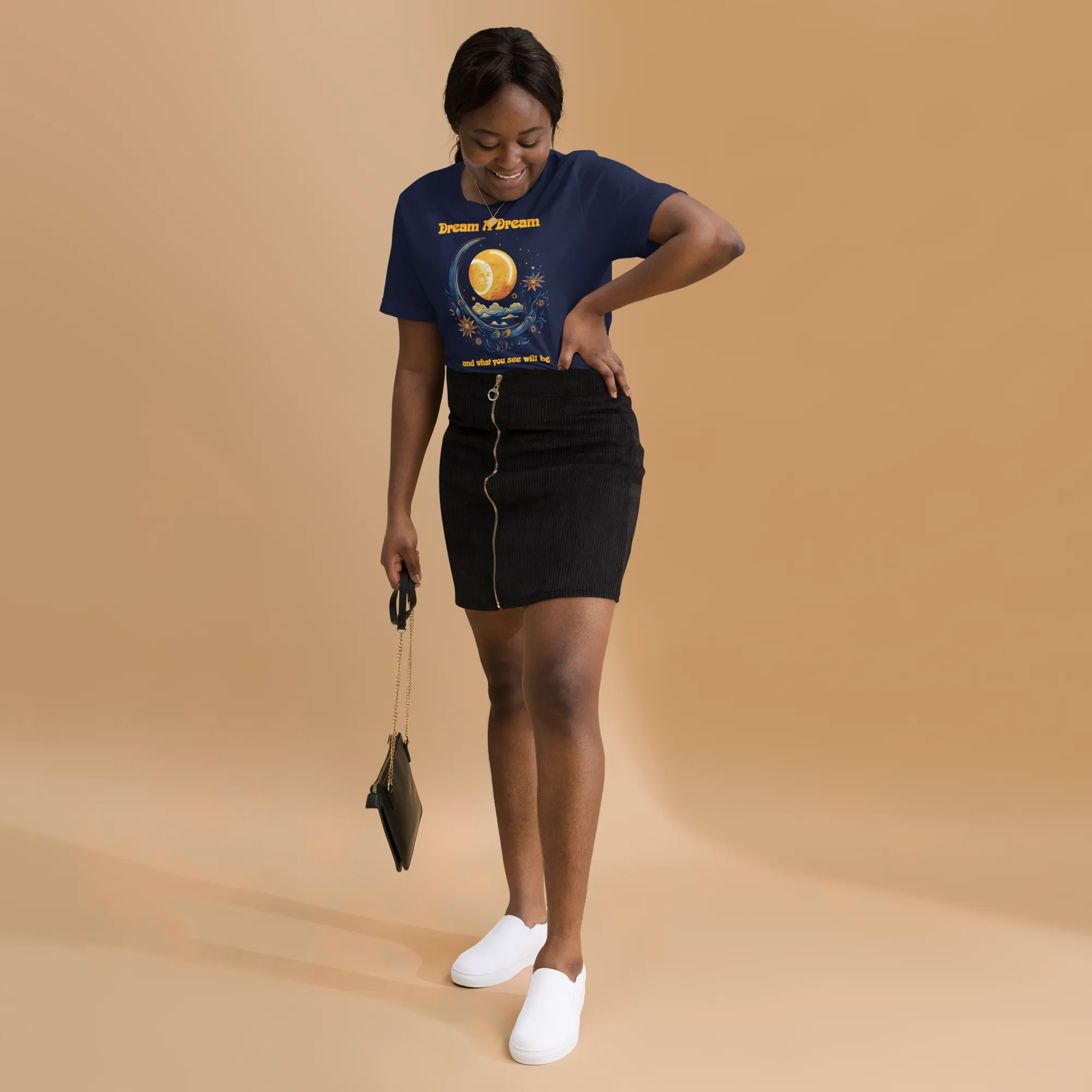 Women's Dream A Dream Navy Blue Graphic Tee